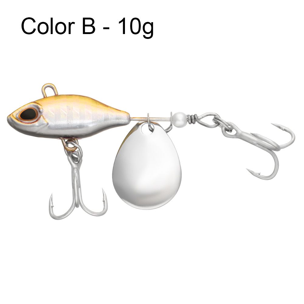 1PC 44mm/13.6g Metal Mini VIB łyżka Spin cekiny przynęta Tackle Pin twarda przynęta Crankbait wibracje Spinner tonący przynęty: Color B -10g