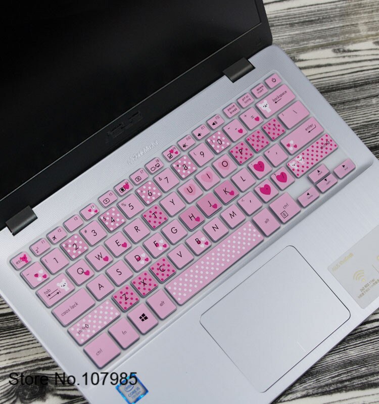 14 inch Laptop Keyboard Cover Protector For ASUS Vivobook S14 E406 E406MA E406M Q405Q 405UA Q405U X405U TP401 TP401MA S4000UA: Bear