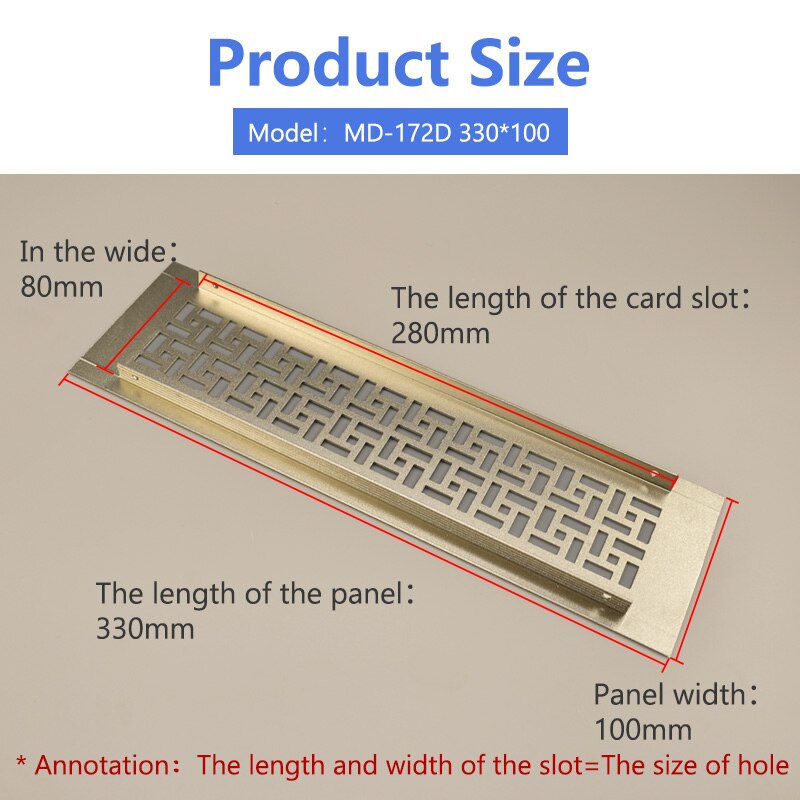 330mmAluminum Alloy Rectangular breathable Mesh Flat Air Vent Cabinet Shoe Cabinet air vent cover air vent cover heat vent Mesh