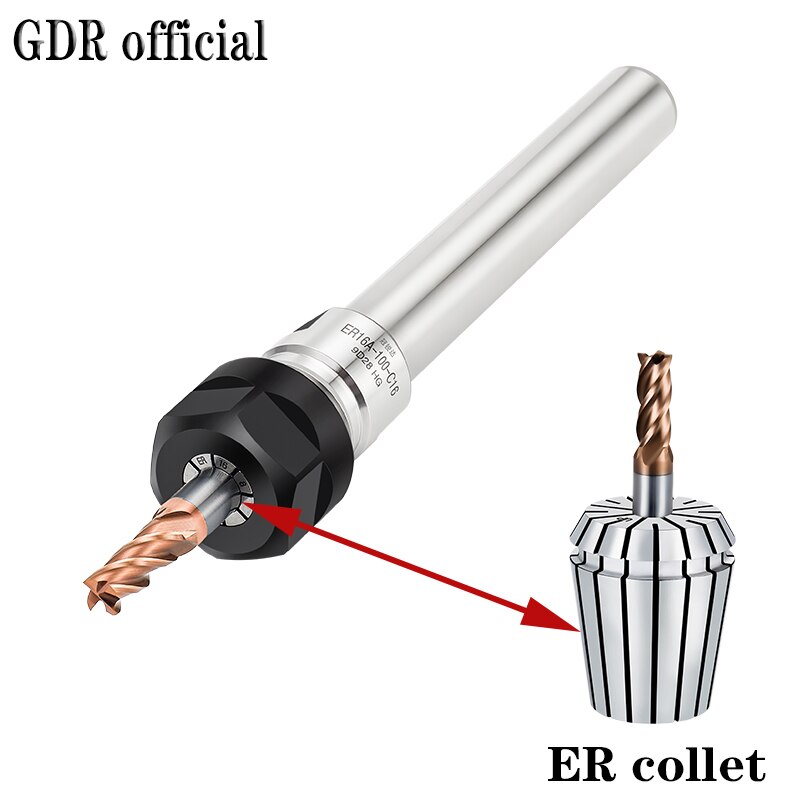 Mandrin de haute précision, porte-outil d&#39;extension CNC 0.003 C10 C12 C16 C20 C25 C32 ER8 ER11 ER16 ER20 ER25 ER32 40