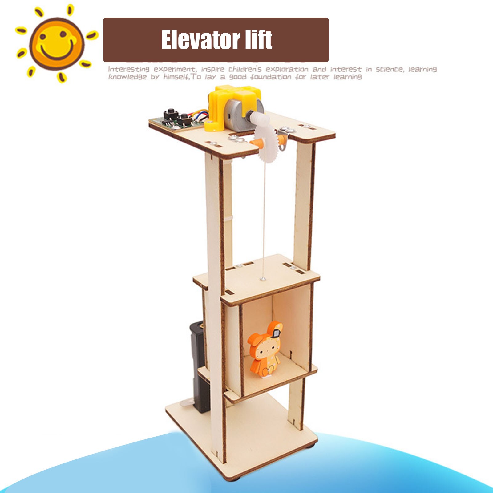 Diy Elektrische Lift Lift Model Kinderen Kinderen Speelgoed Wetenschap Experiment Puzzels Kits Creatieve Innovatie Onderwijs Voor School