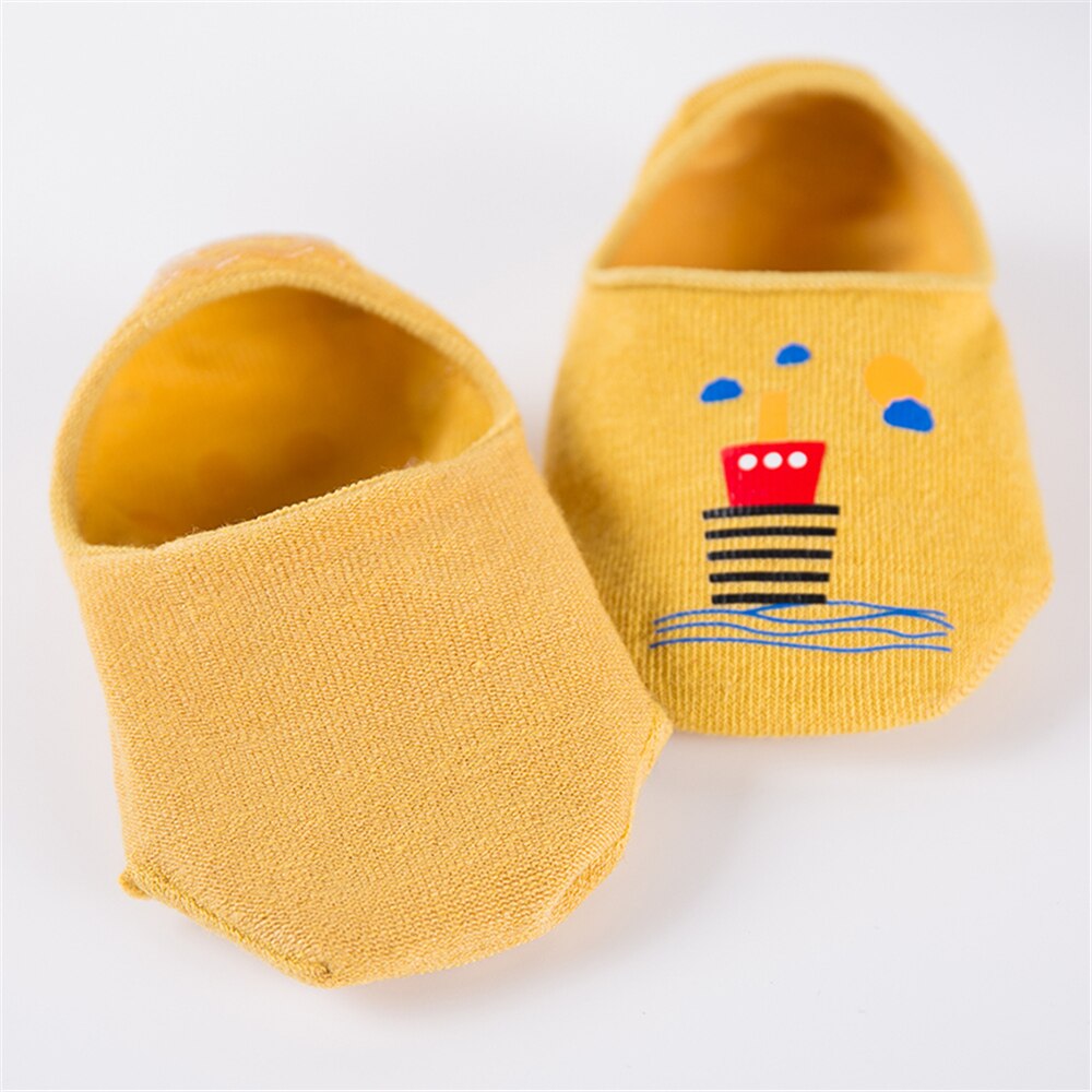 Toddler non-slip sokker low cut båd sok tegneserie dyr til baby børn drenge piger 1 par tilfældig farve holdbar