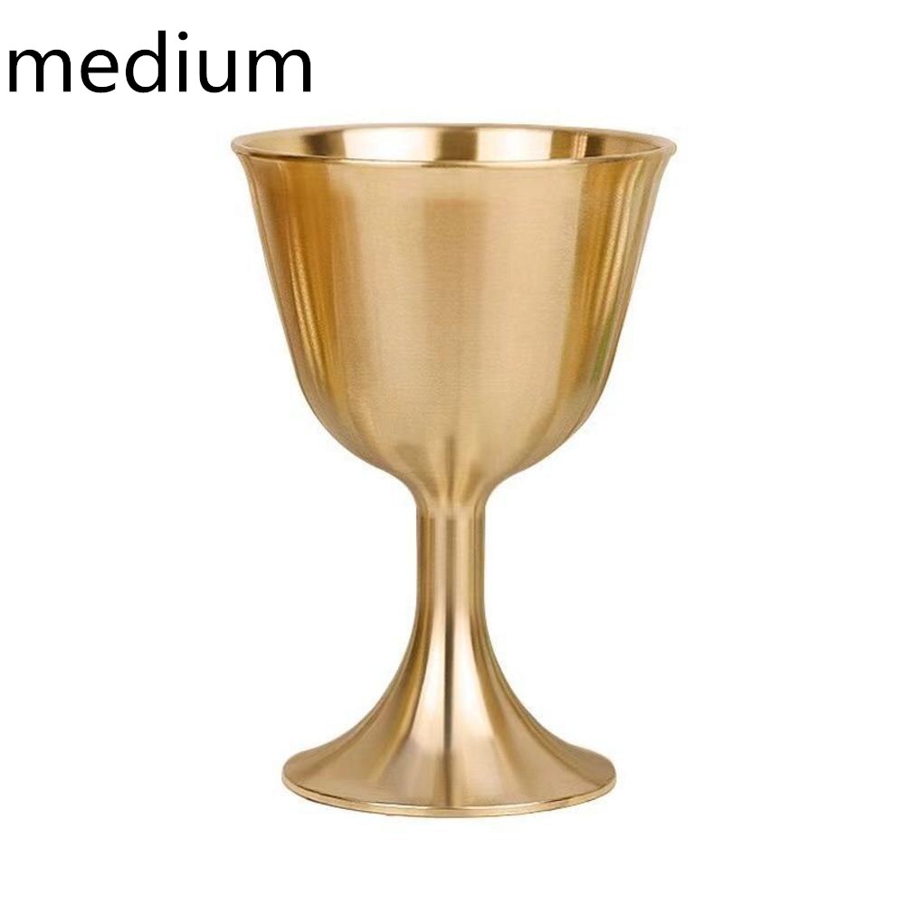 Wine Goblet Glasses Chalice Liquor Cup Metal Copper Handmade Bronze for Party Wedding Anniversary Christmas: M