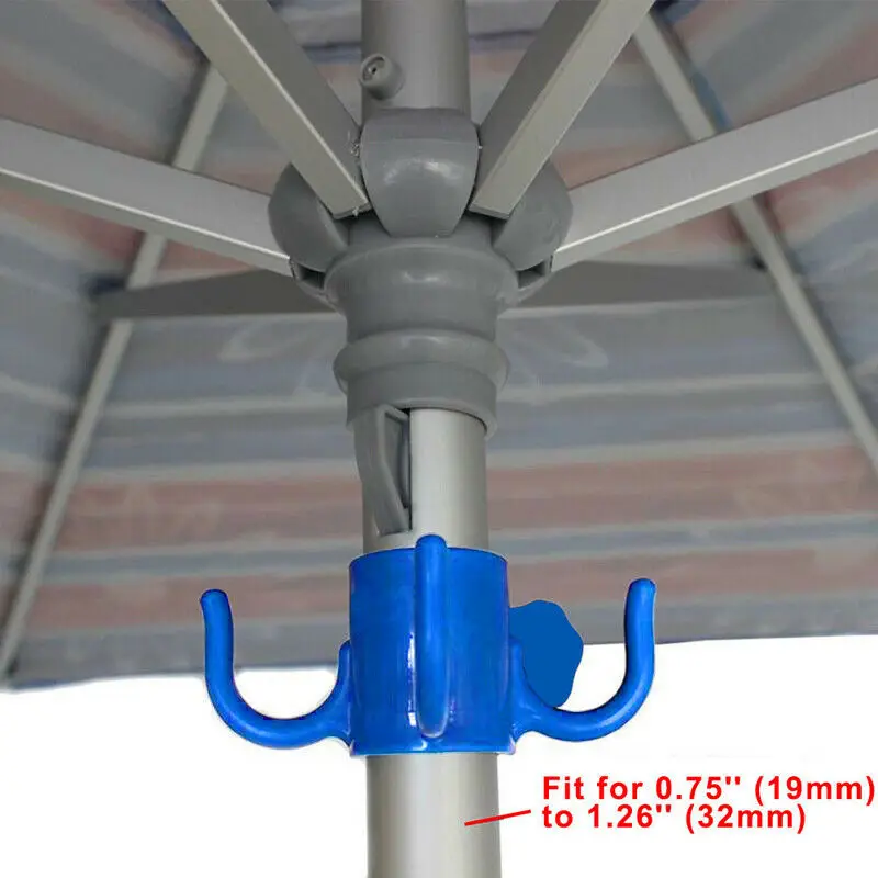 Gancio per ombrellone da spiaggia, chiusura da viaggio da campeggio, 4 punte, per asciugamani, borse, cappelli, strumenti