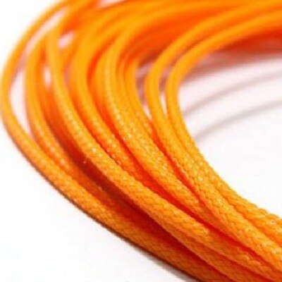 5M 3MM 16AWG 18AWG Cable Protection Sleeve Shielding Sheathing Auto Wire Harnessing Black Nylon Braided Cable Sleeving: Orange