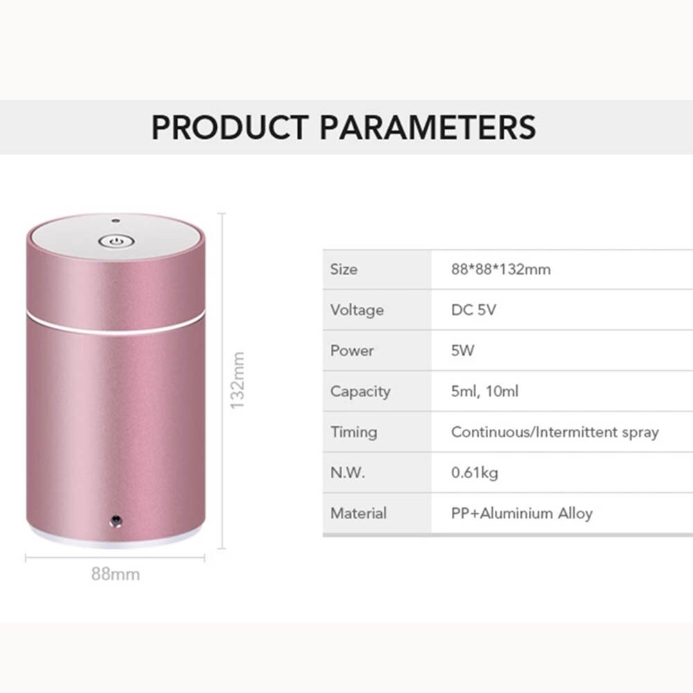 Waterloze aromatherapie, geurmachine van aluminiumlegering, etherische olie-aroma diffuser voor kantoor, commercieel gebruik voor thuisdecoratie.