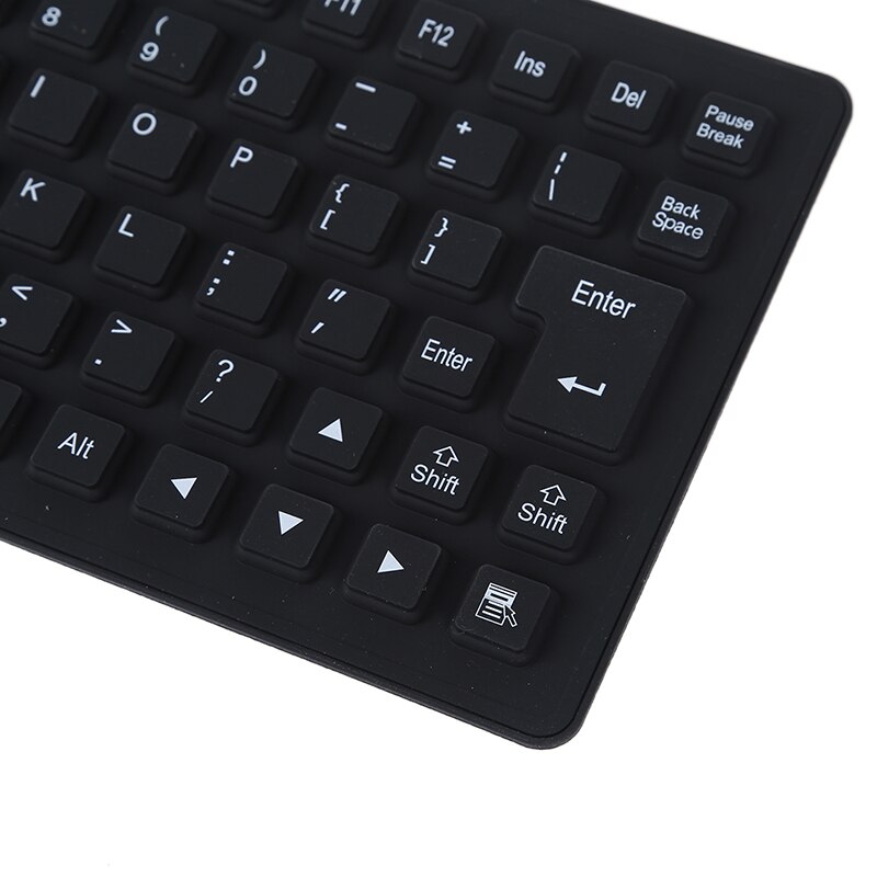 Clavier USB pliable Flexible lavable noir clavier fort et silencieux