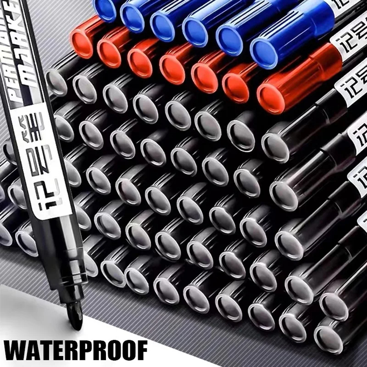 6/10 pièces stylo marqueur Permanent Manga dessin marqueurs noir bleu rouge encre étanche croquis stylos papeterie Art fournitures scolaires