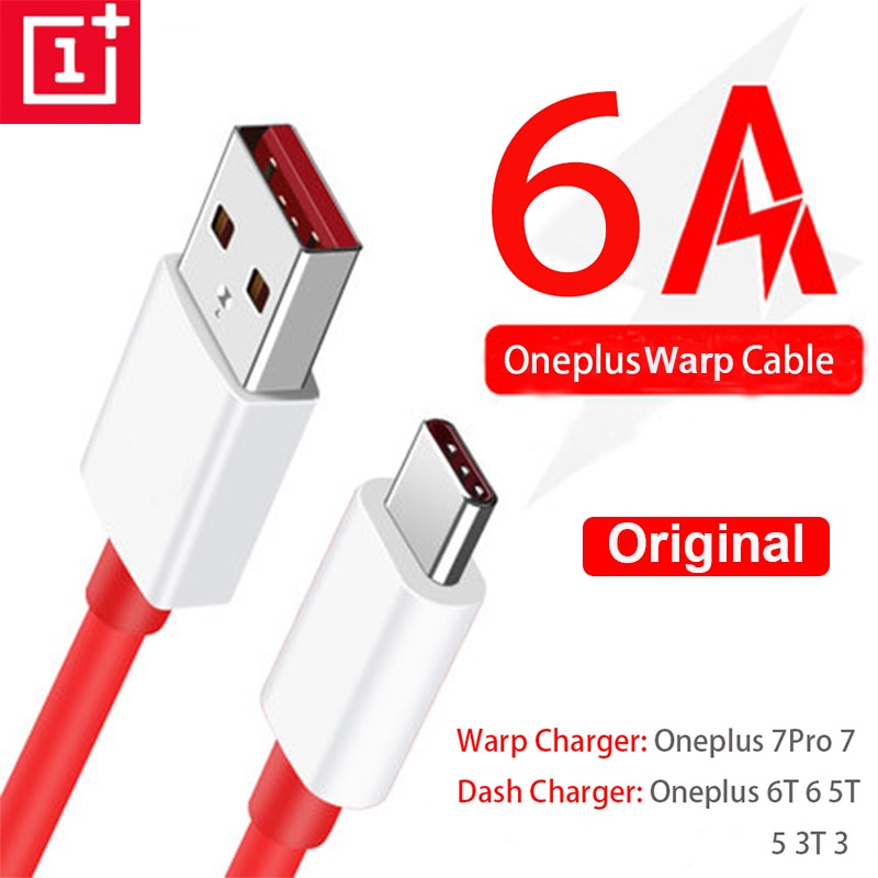 Original til oneplus nord warp charge type-c dash kabel 6a hurtig opladning til en plus 8 7 pro 7t 7 t 6t 6 5t 5 3t 3 warp oplader