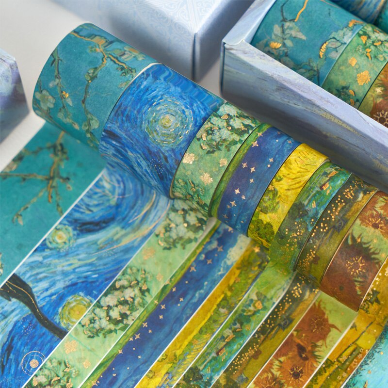 Juego de 10 rollos de cinta Washi dorada de estilo chino, cinta adhesiva de estilo chino, álbum de recortes, agenda, papelería: Collection Paintings