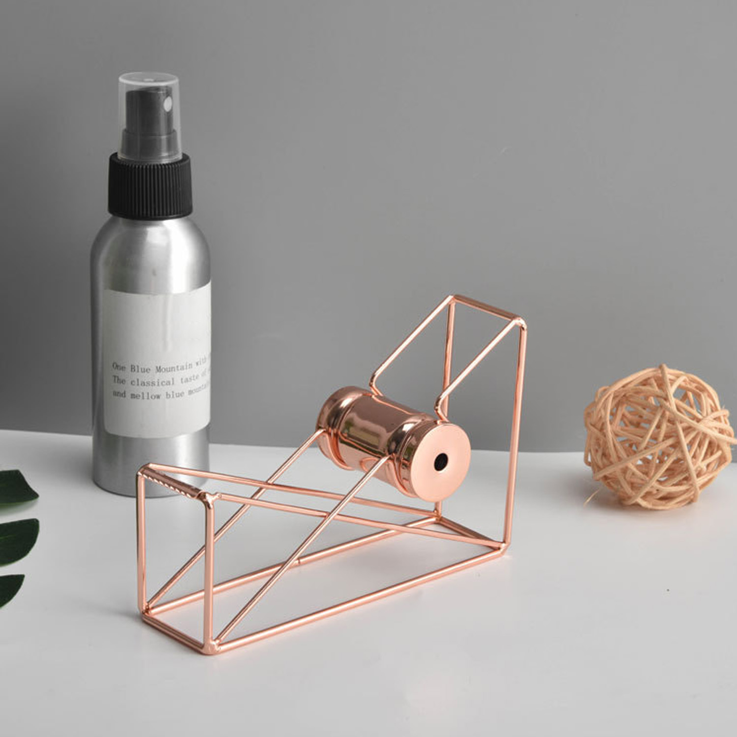 Hollow Metal Wire Tape Holder Cutter Dispenser Stand Holder Rack for Home Office School Stationery Desktop Supplies