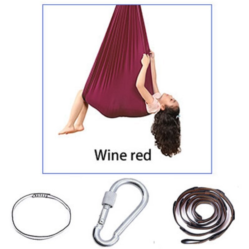 Hanging Swing Calming Mesh Swing Steady Kids Adult Cotton Outdoor Indoor Hammock Up Fabric 250kg Holds Chair Seat Strong Rope: 10