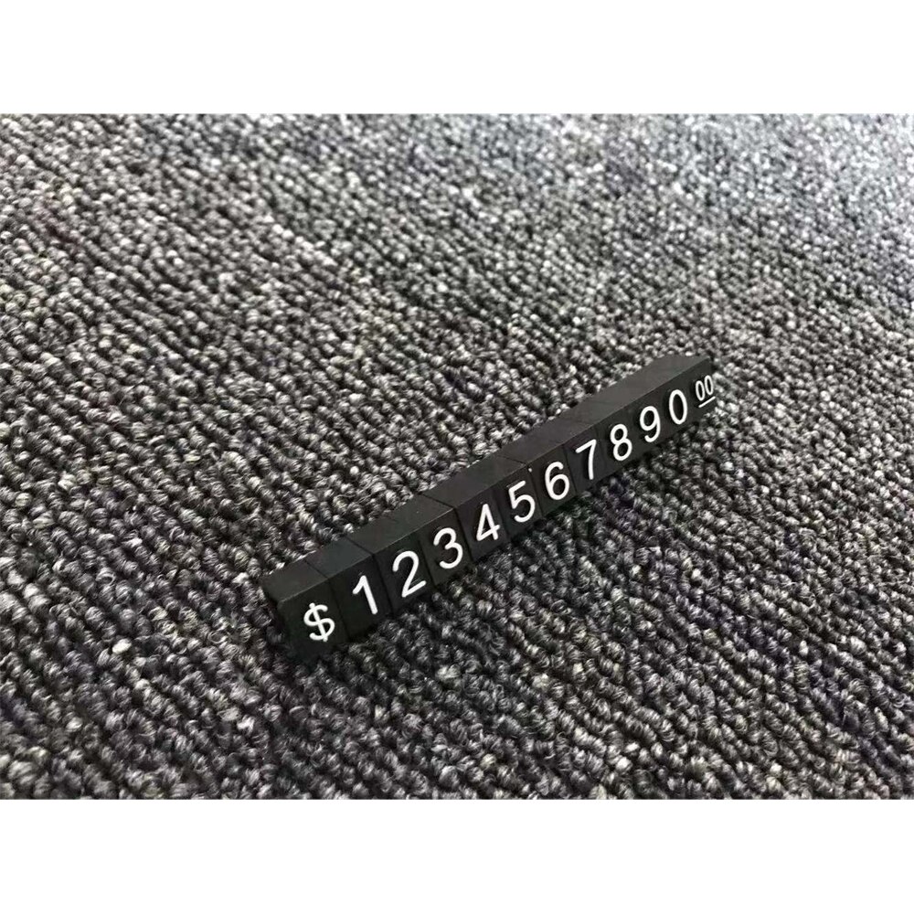 30pcs Price Tag Dollar Numeral Cubes Assembly Blocks Stick Combined Number Digit Tag Sign Watch Jewelry Pricing Display Stand