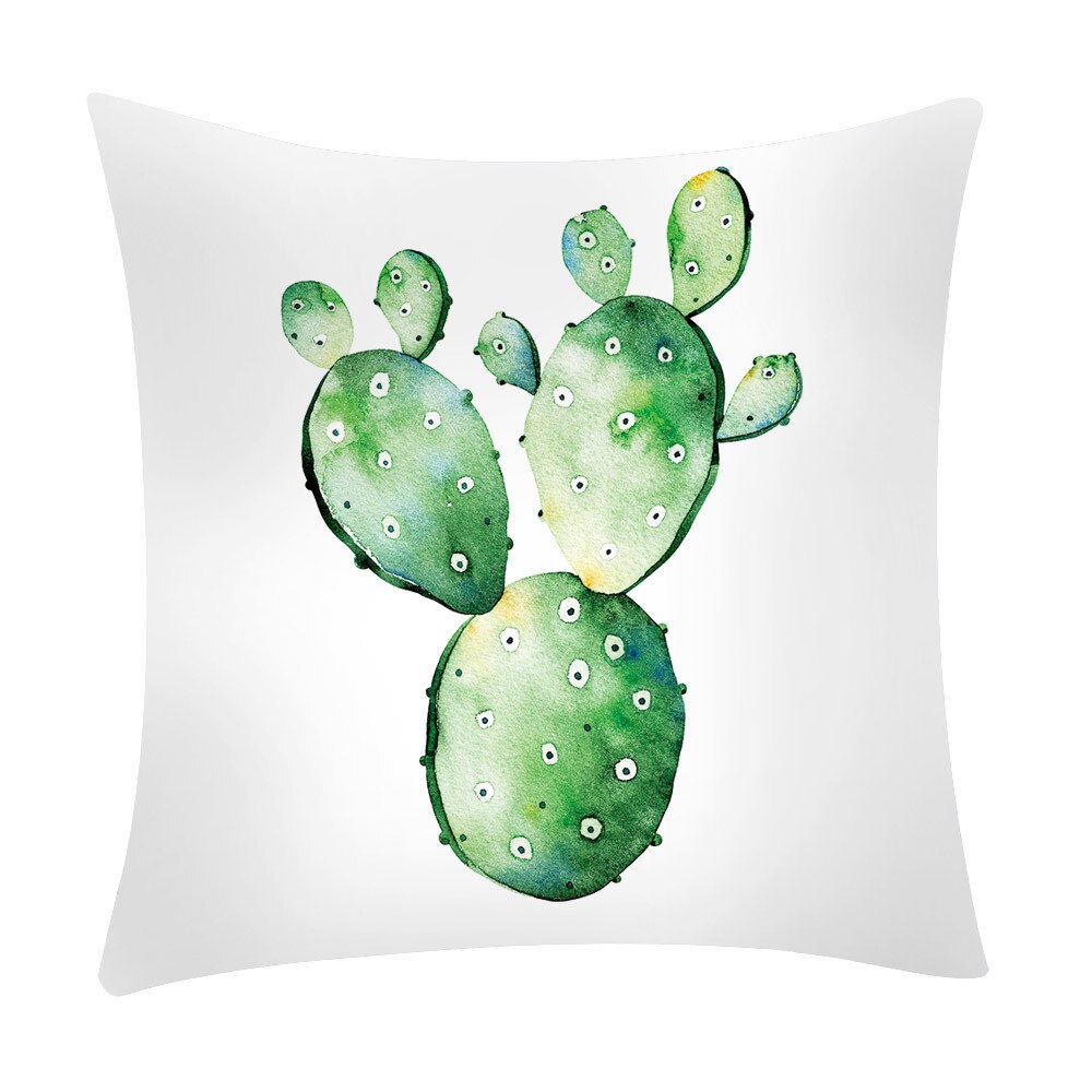 Quare Cactus Banana Leaf Print Kussensloop Polyester Sofa Auto Kussen Cover Home Decor