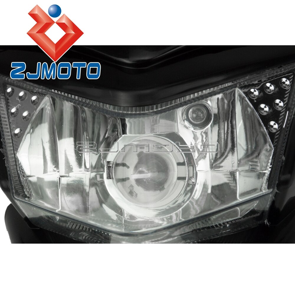 Faro Universal para motocicleta todoterreno, Faro de motocrós, carenado para KX KLX XR CRF WR YZ RMZ KXF DTR DR DRZ 250