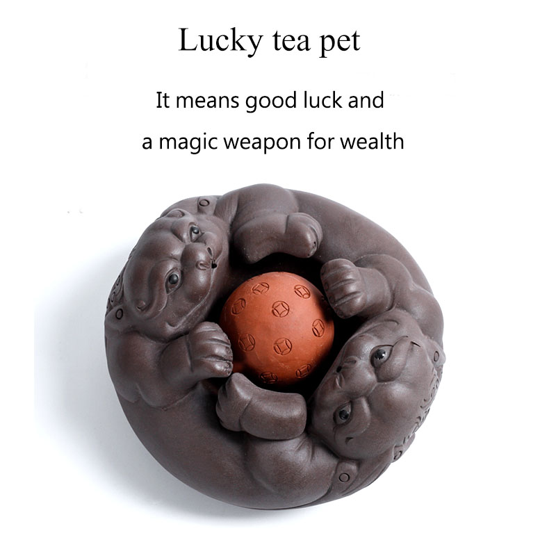 Ceramic Lucky Tea Pets Decoration Tea Ceremony Jewelry Tea Set Transport Cart Tea Set Tea Ceremony Accessories