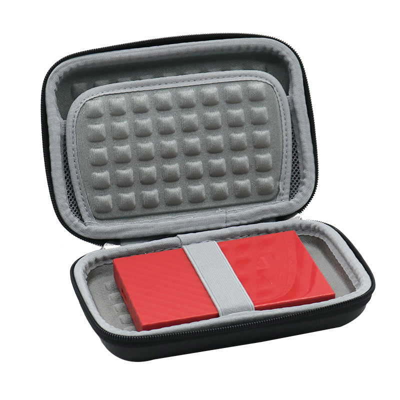 Eva-wasserdichte hartschalenbox für tragbare externe ssds (250gb x 500gb 1tb 2tb) inklusive staubdichter aufbewahrungstasche und tragebox