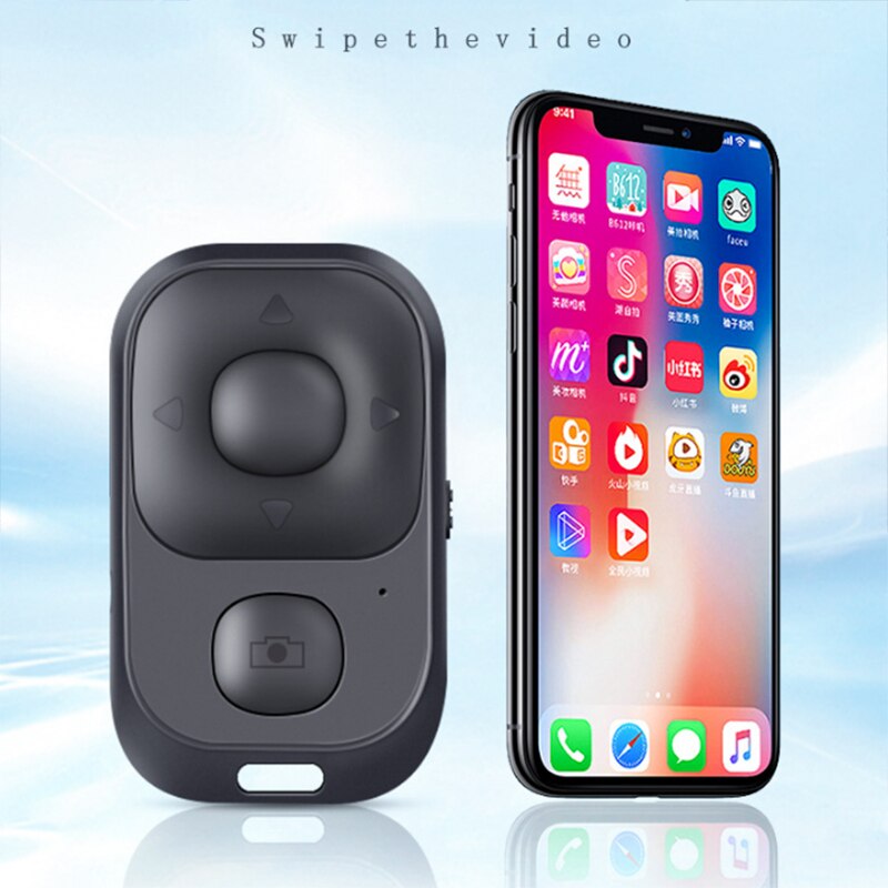 Mini Draadloze Selfie Afstandsbediening Bluetooth-Compatibele Ontspanknop Camera Telefoon Zelfontspanner Pagina Draaien Controller
