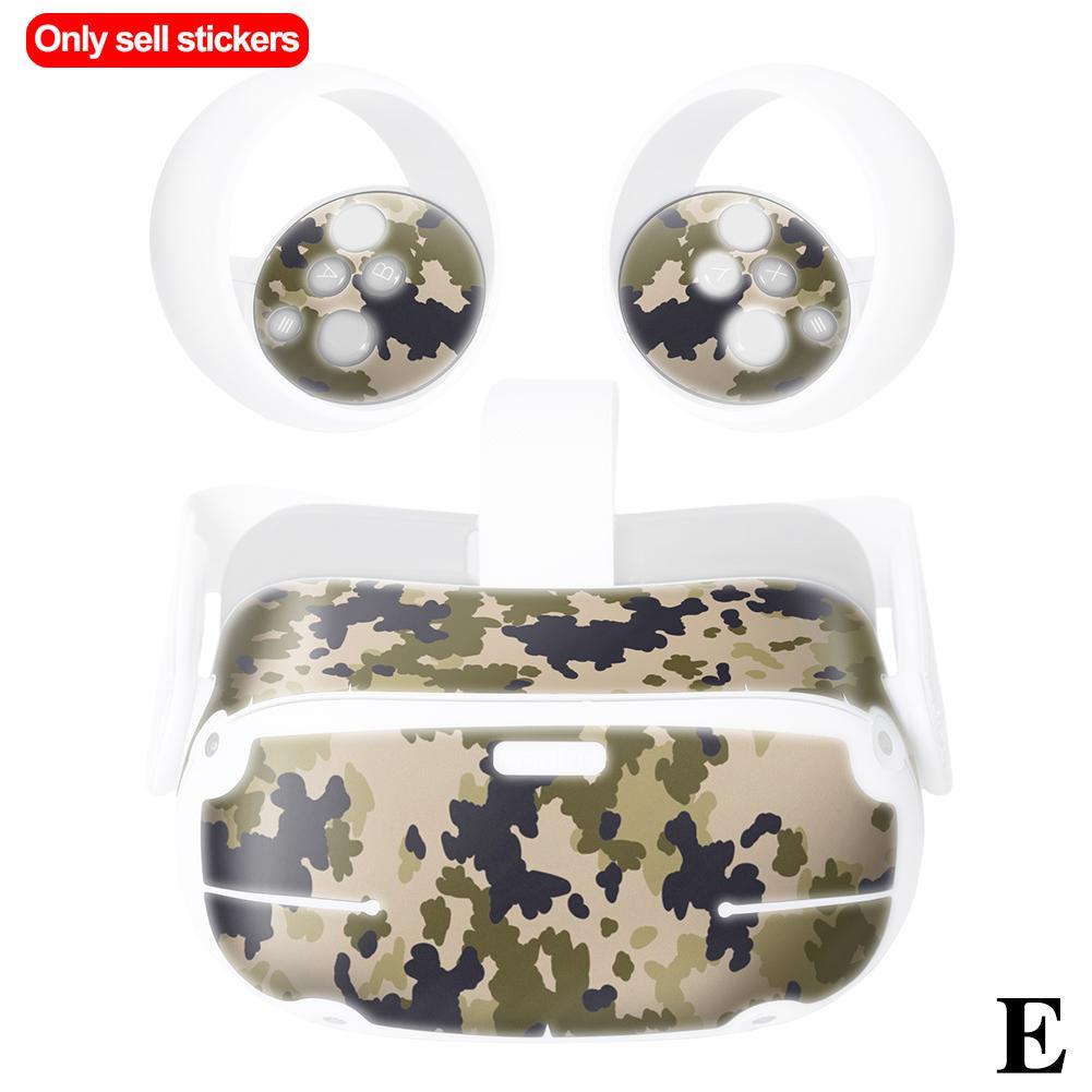Skin Sticker For Oculus Quest 2 VR Headset Virtual Reality Cartoon Protetcive PVC Skin Decals For Quest 2 Controller Accessories: Desert camouflage