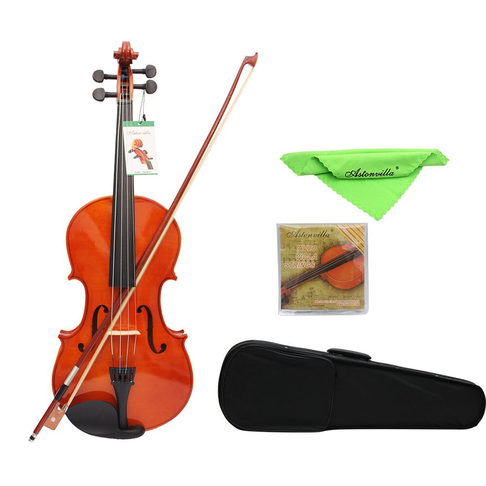 4/4 Full Size Viola Solid Maple Viola Imitating Ebony Fingerboard with Case Bow Bridge Rosin and Strings