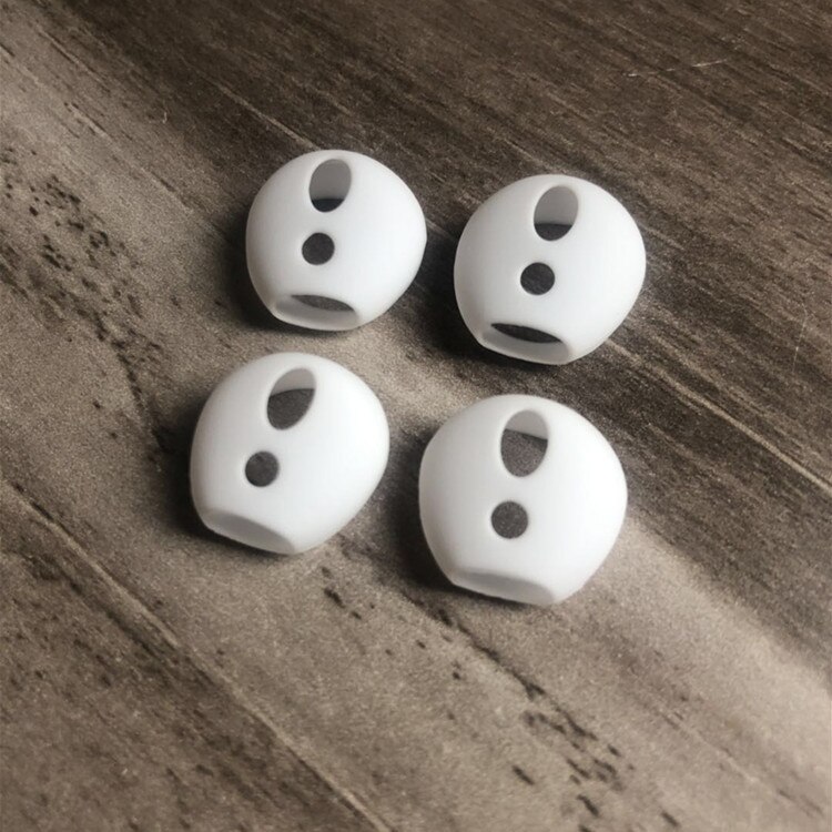 For Apples airpods 2 anti-lost silicone sleeve Bluetooth headset case ultra-thin non-slip ear caps for air pods Accessories: white A pair