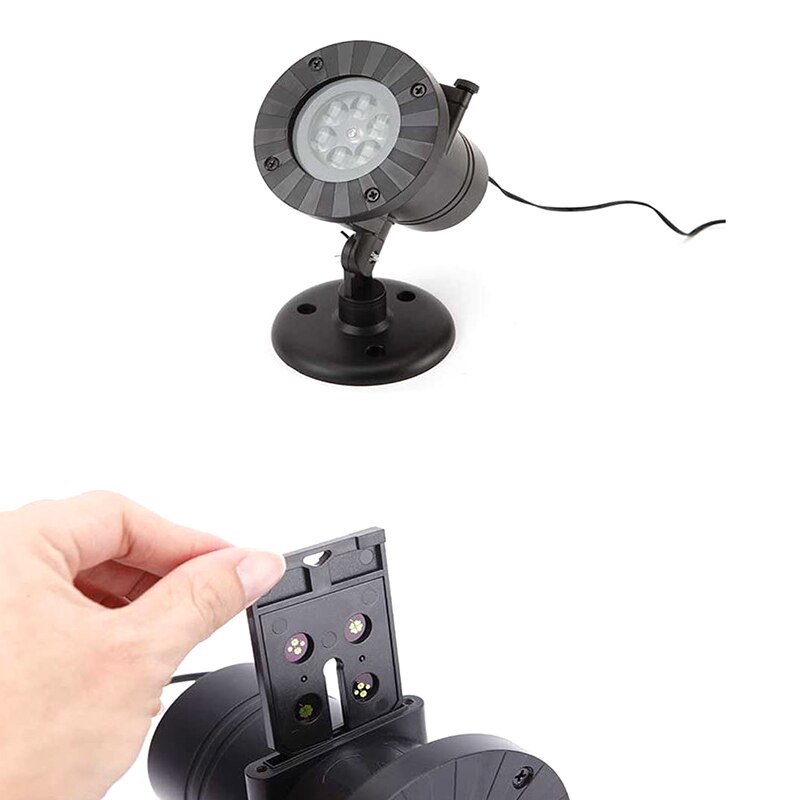 Projecteur LED imperméable avec 12 motifs de diapositives, éclairage de paysage, décoration intérieure et extérieure, pour fête, mariage, anniversaire