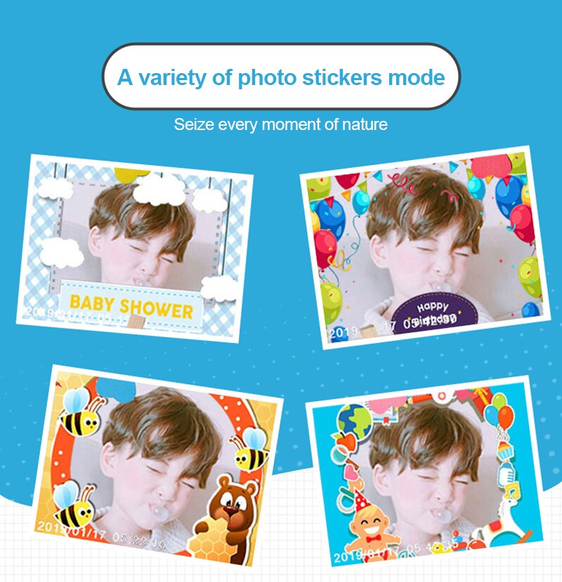 Cute Digital Camera Portable Children Camera 2000W HD Cartoon Dolphin 2 Inches IPS Screen Mini Camera Toy For Kids