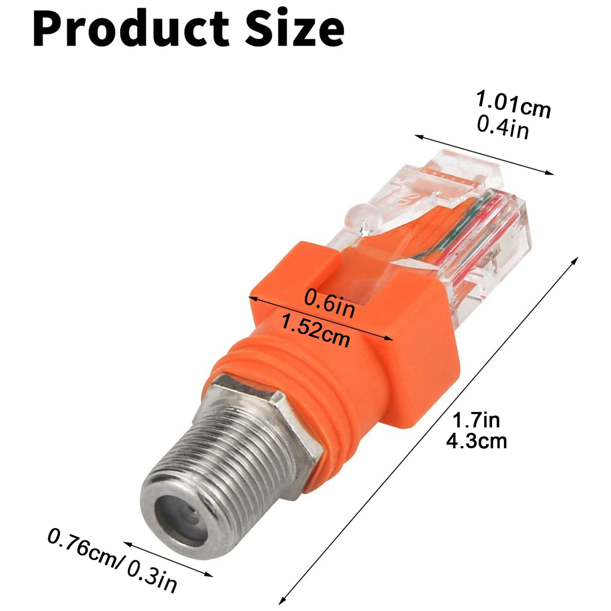 Coaxiaal Naar Ethernet Adapter, 4 Pack Coax Rf F Female Naar Rj45 Mannelijke Omzetter Voor Lijntester