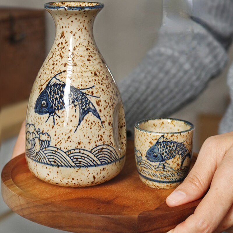 Japanese Home Bar Sets Bar Sake Barware Cups Set Flask Set Wine Set Kieliszek Do Wina Drink Dispenser BD50BS