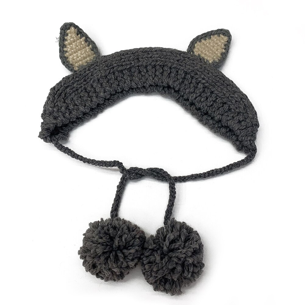 Hue dame hatte vinter akryl pom pom strik beanie ski cap bobble søde beanies høreværn: Grå