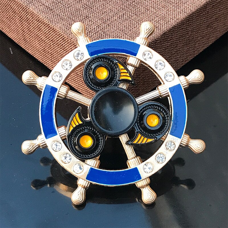 Double Layer Fidget Spinner Colorful Metal Rudder Gear Wheels Hand Spinner Fidget Spinner For Stress Relief Gyro Toys