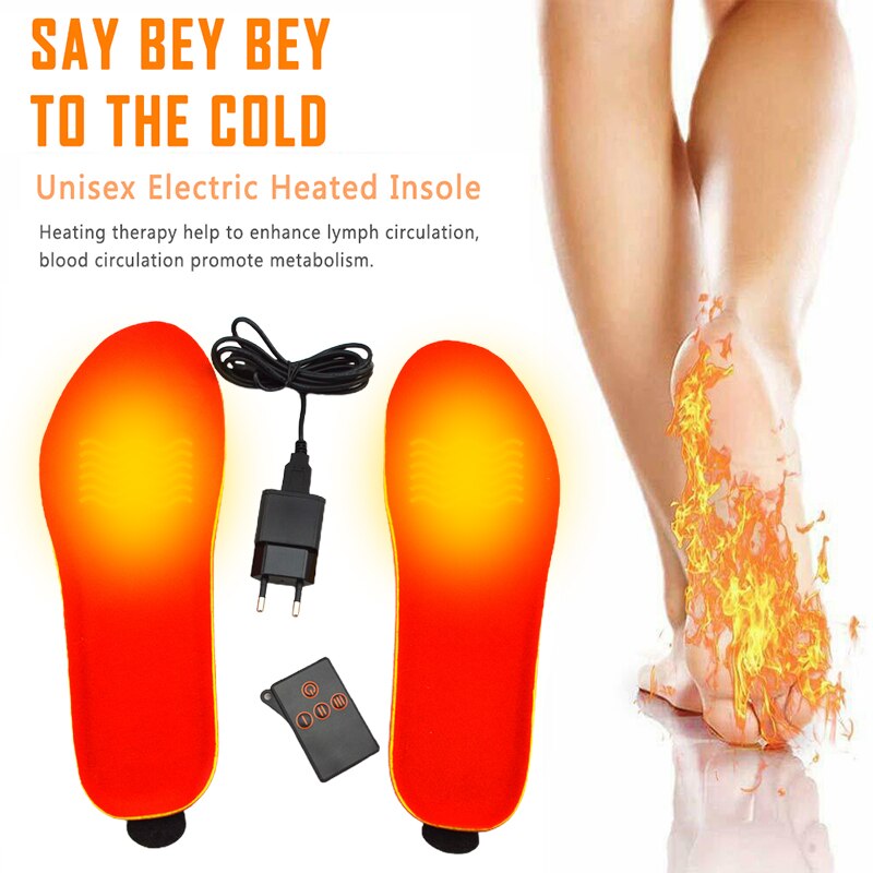Intelligent Wireless Remote Heated Insoles Foot Warming Pad Feet Warmer Sock Pad Mat Winter Outdoor Heating Shoe Insoles