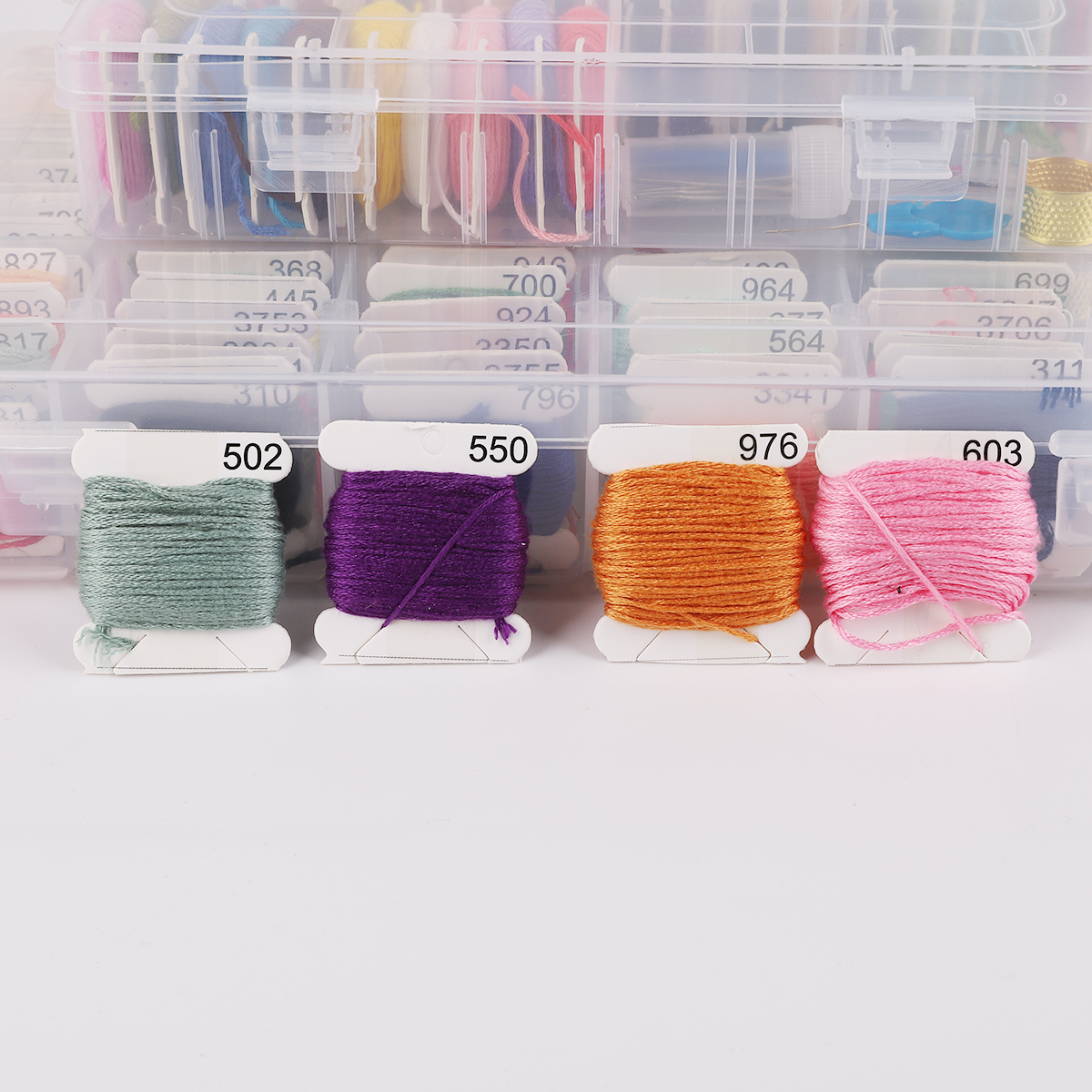 50/100 Colors Embroidery Thread Floss Cross Stitch Thread Tool Kit Box For DIY Handmade Sewing Craft Kit Box Set Tools
