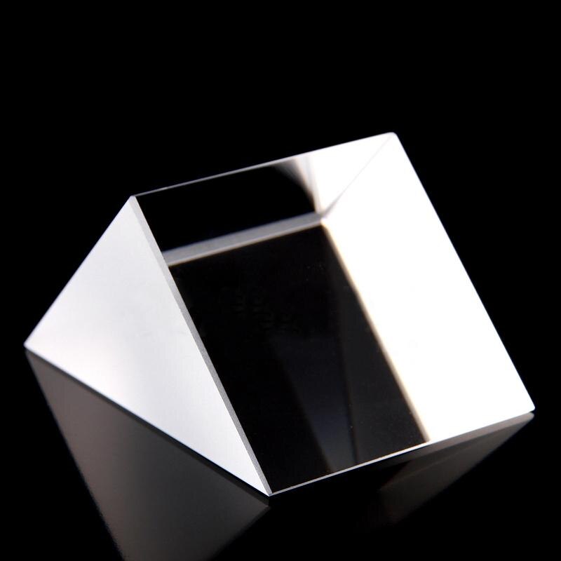 Prismas de cristal óptico de 40x40x40mm/1,57x1,57 x pulgadas, prismas de cristal triangulares, lentes ópticas de prismas K9 de ángulo recto