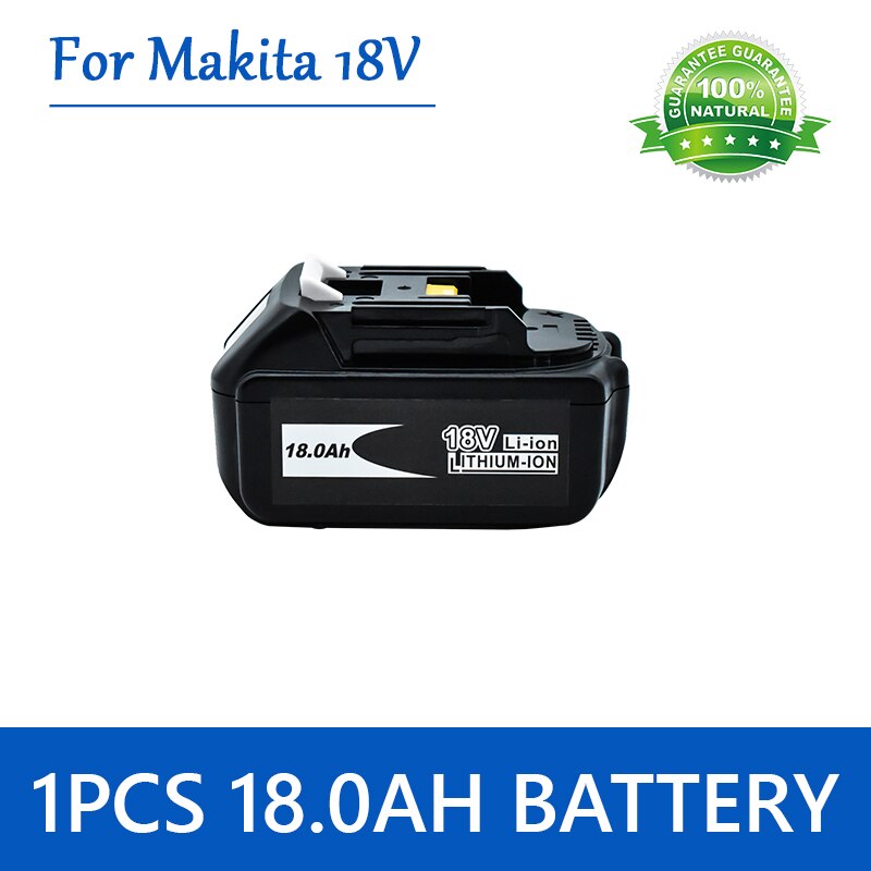 Original For Makita 18V 18000mAh 18.0Ah Rechargeable Power Tools Battery with LED Li-ion Replacement LXT BL1860B BL1860 BL1850: Gold