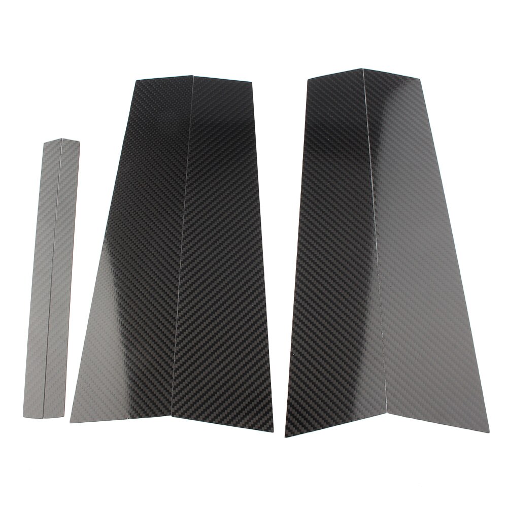 Carbon Fiber Car Window B Pillar Moulding Trim Protective Cover For Mercedes Benz GLA Class 6pcs