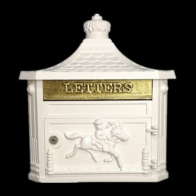 Aluminium Briefkasten Mit Schloss Hause Jahrgang knapp Zeitung Post Kasten Ourdoor Garten Wasserdichte Pastoralen Ländlichen Stil Briefkasten: MB-04-D