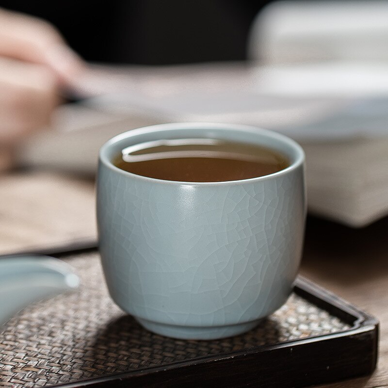Ruyao Luohan – tasse à thé en céramique, grande glaçure gracieuse pouvant être relevée, service à thé Kung Fu, service à thé