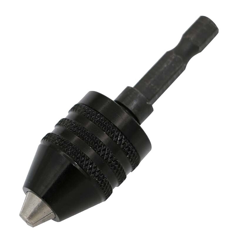 1/4 Inch Hex Shank Keyless Drill Chuck Quick Change Adapter Converter 0.3-6.5MM (Black): Default Title