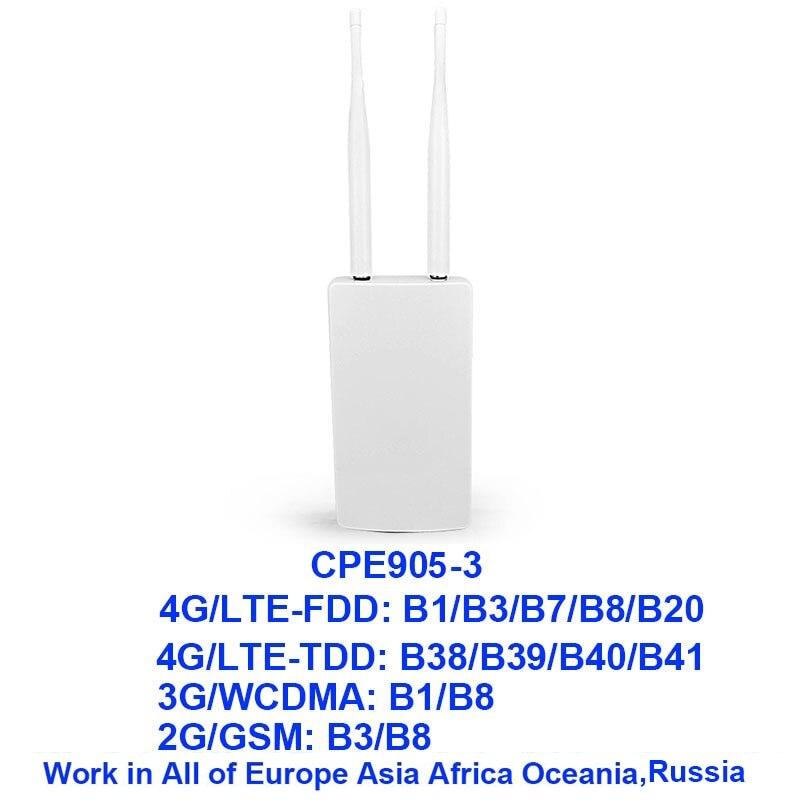 Tianjie CPE905 Smart 4G Router Wifi Router Thuis Hotspot 4G RJ45 Wan Lan Wifi Modem Router Cpe 4G Wifi Router Met Sim Card Slot: CPE905-3