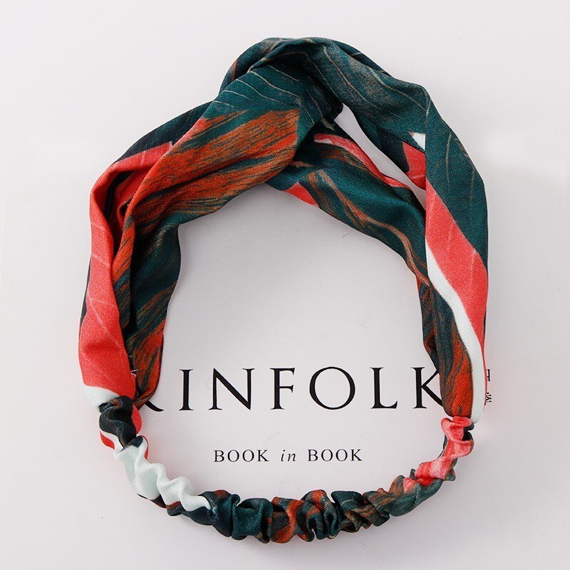 1/2 st baby turban blommigt pannband flicka rosetter blomma mamma och dotter tryckta pannband knytknut kanin öra hårband: 1 st endast för mamma c