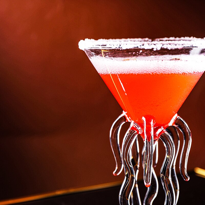 Manet martini glas havstema bläckfisk bar mixolog tiki cocktail bägare speciella drycker vin kopp champagne coupe