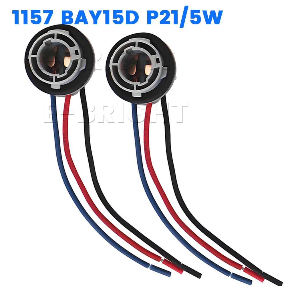 2 Stuks 1156 1157 Lamp Socket BAY15D Lamphouder P21W P21/5W 12V Adapter Base Connector voor Remlicht Plastic Auto Accessoires: Zilver
