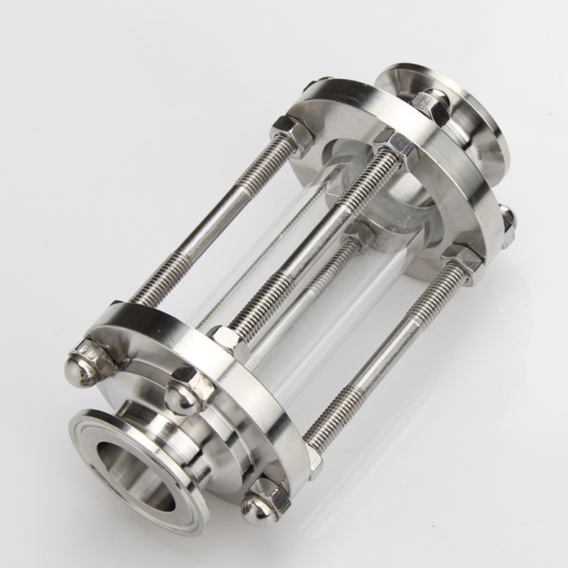 1.5" Tri Clamp Clover Sanitay Flow Sight Glass Diopter Fit 38mm Pipe OD SUS 304 Stainless Steel Fitting Homebrew Diary Product