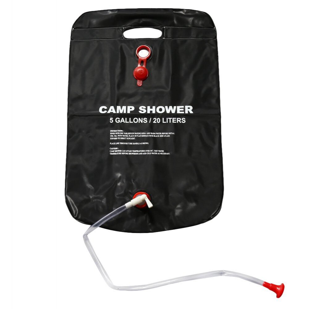 Utomhusdusch vattenväska bärbar 20l 5 gallon duschväska camping vandring soluppvärmd dusch badväska underbara resesatser