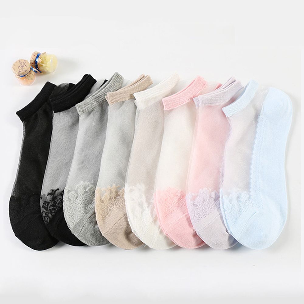 Women Girls Summer Thin Non-slip Short Socks Low Cut Invisible Ankle Socks