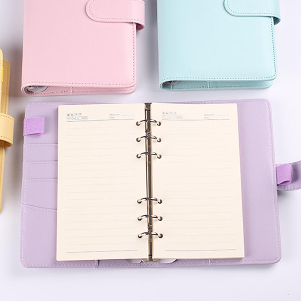A5 A6 Classic Loose Leaf Ring Binder Notebook Planner D Binder Ring Notebook Leaf Notebook Diary Planner Loose Cover Cl T7L2