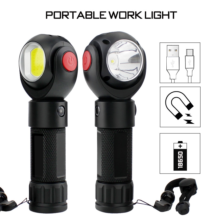 Luzes de trabalho portátil máquina led cob luz gooseneck industrial lâmpada oficina com base montagem magnética lampen industrie d4