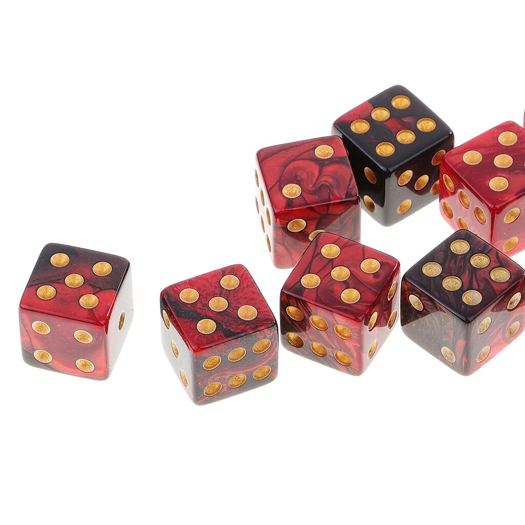 20x 16mm Opaque Six Sided Spot Dices D&D RPG MTG Game Casino Accessory