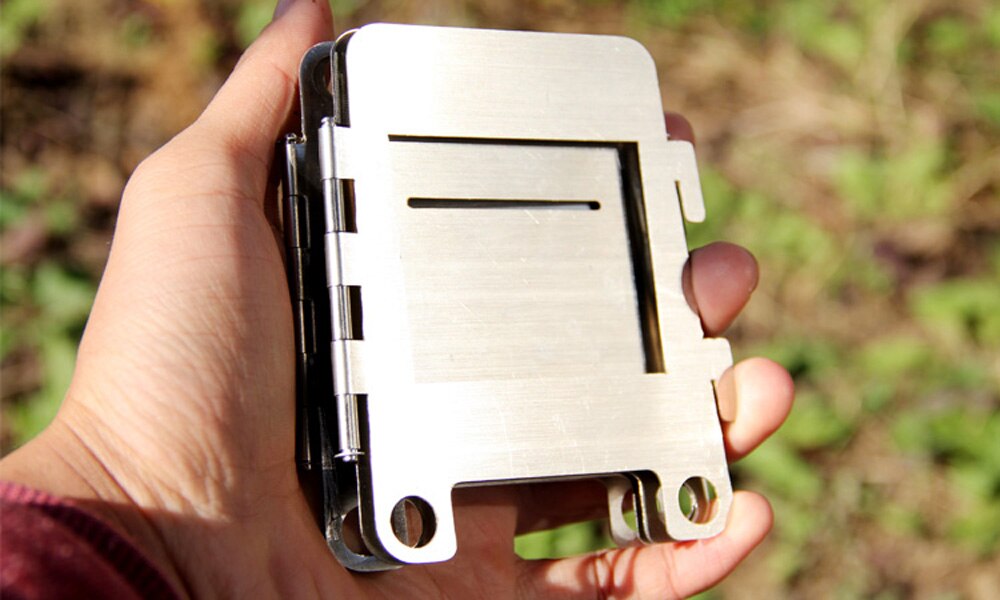 Lixada Portable Titanium Lightweight Folding Wood Stove Pocket Stove Outdoor Cooking Backpacking Camping Stove set accessories